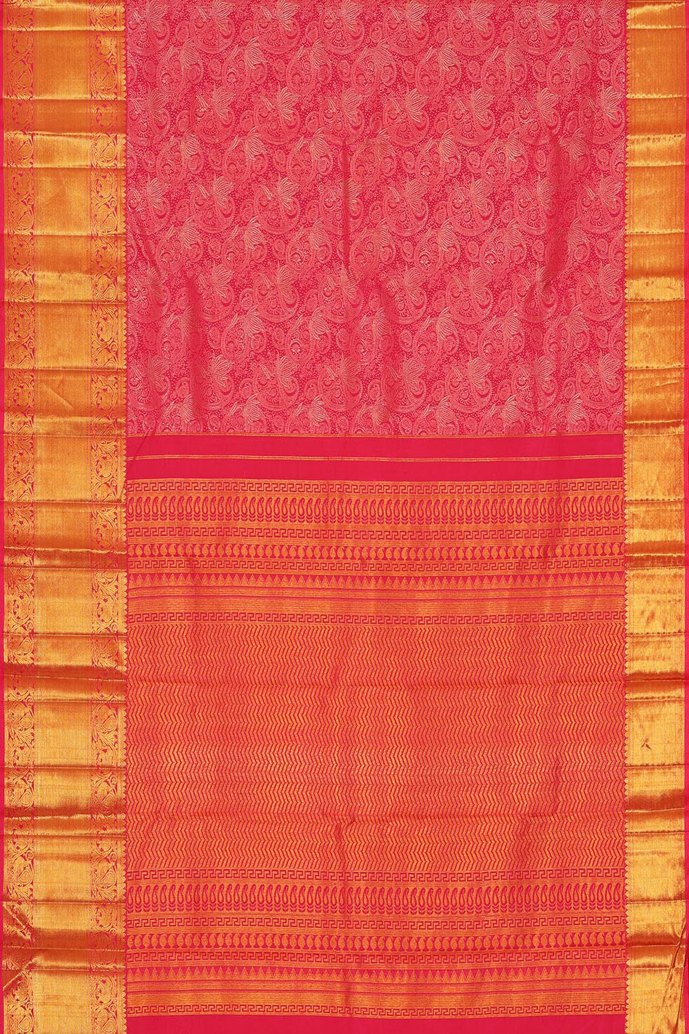Image of Kanchipattu Pink Brocade Saree